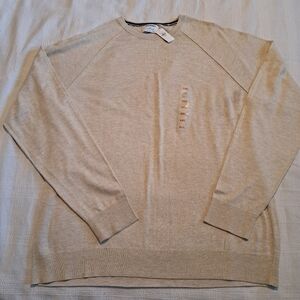 Old Navy men's size XXL oatmeal crewneck sweater, lightweight, New